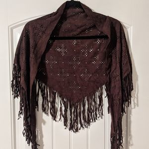 Krazy Kat suede shawl